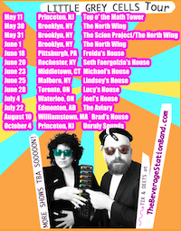 a colorful graphic showing tour dates