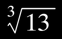 cube root of thirteen
